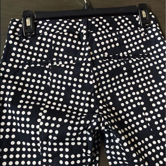 Gap Slim Cropped Polka Dot Contemporary Stretch Ankle Pants 00 - Picture 3 of 4